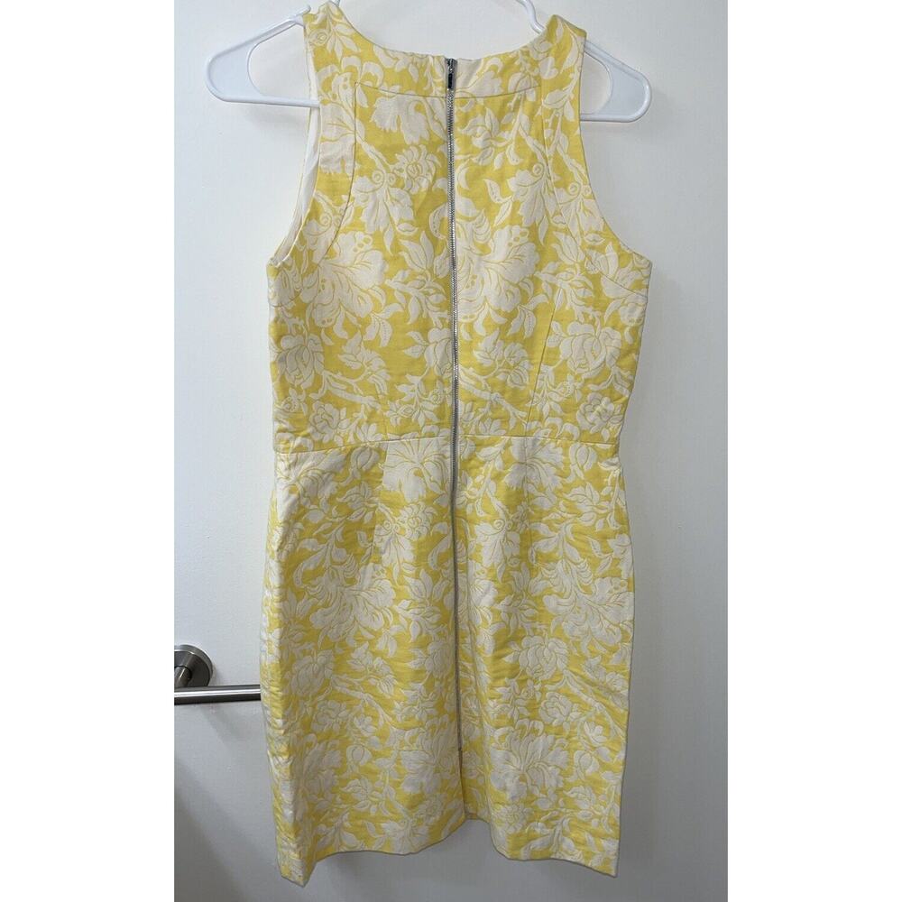 NWT Ann Taylor Petite Size 8P Dress Sleeveless Yellow White Floral Summer Spring - Picture 5 of 7